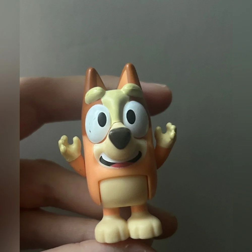 Disney JR BLUEY Bingo Heeler ACTION FIGURE Happy Face Cartoon Puppy Dog Toy